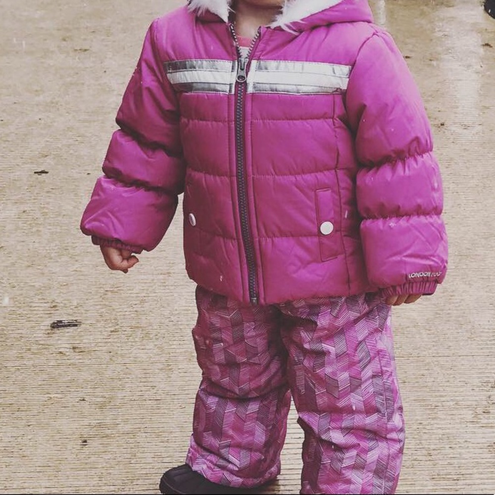 Purple/silver/white London Fog 24m Ski Suit